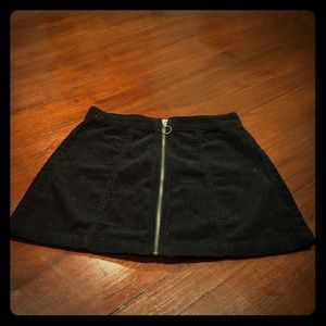Forever 21 Black Corduroy Mini Skirt